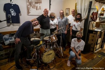 Cormons, 21/10/2021 - Osteria ristorantino In Taberna - Jazz&Wine of Peace 2021 - Bluesiana - Gianni Massarutto: armoniche - Keivan Djafarizad: tastiere, chitarra - Maurizio Moschini: basso - Massimo Del Rio: batteria - Foto Luca A. d'Agostino/Phocus Agency © 2021