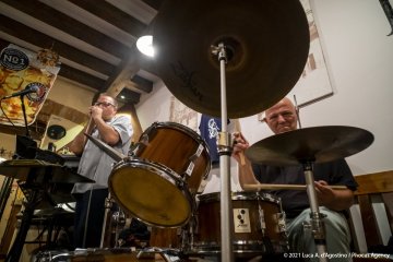 Cormons, 21/10/2021 - Osteria ristorantino In Taberna - Jazz&Wine of Peace 2021 - Bluesiana - Gianni Massarutto: armoniche - Keivan Djafarizad: tastiere, chitarra - Maurizio Moschini: basso - Massimo Del Rio: batteria - Foto Luca A. d'Agostino/Phocus Agency © 2021