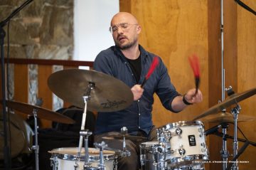 Farra d’Isonzo, 25-10-2021 - JAZZ&WINE OF PEACE 2021 - Circolo Culturale  Controtempo  - Tenuta Villanova - DALAITRIOO - Mirko Cisilino: trumpet, trombone; Marzio Tomada: bass; Emanuel Donatella:drums - Foto © 2021 Luca d’Agostino / Phocus Agency