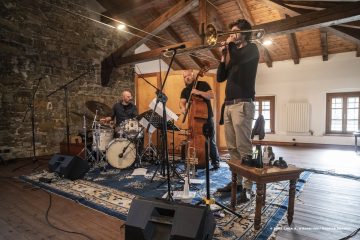 Farra d’Isonzo, 25-10-2021 - JAZZ&WINE OF PEACE 2021 - Circolo Culturale  Controtempo  - Tenuta Villanova - DALAITRIOO - Mirko Cisilino: trumpet, trombone; Marzio Tomada: bass; Emanuel Donatella:drums - Foto © 2021 Luca d’Agostino / Phocus Agency