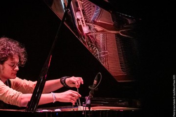 Performance Finale Workshop - Giovanni Nevyjel: trumpet - Dan Kinzelman: sax, clarinet, concept - Jakob Lebanon: trombone - Alice Smeraldo: guitar - Samuele Gandin: piano - Giacomo Ieraci: bass - Fabricio Bertrami: drums