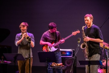 Performance Finale Workshop - Giovanni Nevyjel: trumpet - Dan Kinzelman: sax, clarinet, concept - Jakob Lebanon: trombone - Alice Smeraldo: guitar - Samuele Gandin: piano - Giacomo Ieraci: bass - Fabricio Bertrami: drums
