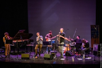 Performance Finale Workshop - Giovanni Nevyjel: trumpet - Dan Kinzelman: sax, clarinet, concept - Jakob Lebanon: trombone - Alice Smeraldo: guitar - Samuele Gandin: piano - Giacomo Ieraci: bass - Fabricio Bertrami: drums