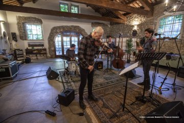 Mossa, 24-10-2021 - JAZZ&WINE OF PEACE 2021 - Circolo Culturale  Controtempo  - Villa Codelli - Emanuele Parrini Quartet (Italy) - Emanuele Parrini: violin; Beppe Scardino: baritone saxophone, bass clarinetto; Giovanni Maier: double bass; Andrea Melani: drums - Foto © 2021 Luciano Rossetti / Phocus Agency