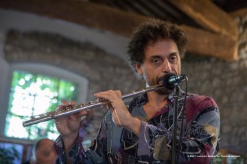 Mossa, 24-10-2021 - JAZZ&WINE OF PEACE 2021 - Circolo Culturale  Controtempo  - Villa Codelli - Emanuele Parrini Quartet (Italy) - Emanuele Parrini: violin; Beppe Scardino: baritone saxophone, bass clarinetto; Giovanni Maier: double bass; Andrea Melani: drums - Foto © 2021 Luciano Rossetti / Phocus Agency