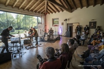 Lucinico, 23-10-2021 - JAZZ&WINE OF PEACE 2021 - Circolo Culturale  Controtempo - Villa Attems Cernozza de Postcastro - ENZO FAVATA “The Crossing” - Enzo Favata: soprano sax, bass clarine, flute, samplers, keyboards, live electronics - Pasquale Mirra: vibraphone, marimba midi; Rosa Brunello: electric bass; Marco Frattini: drums, pads  - Foto © 2021 Luca d’Agostino / Phocus Agency