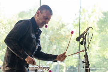 Lucinico, 23-10-2021 - JAZZ&WINE OF PEACE 2021 - Circolo Culturale  Controtempo - Villa Attems Cernozza de Postcastro - ENZO FAVATA “The Crossing” - Enzo Favata: soprano sax, bass clarine, flute, samplers, keyboards, live electronics - Pasquale Mirra: vibraphone, marimba midi; Rosa Brunello: electric bass; Marco Frattini: drums, pads  - Foto © 2021 Luca d’Agostino / Phocus Agency