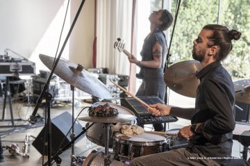Lucinico, 23-10-2021 - JAZZ&WINE OF PEACE 2021 - Circolo Culturale  Controtempo - Villa Attems Cernozza de Postcastro - ENZO FAVATA “The Crossing” - Enzo Favata: soprano sax, bass clarine, flute, samplers, keyboards, live electronics - Pasquale Mirra: vibraphone, marimba midi; Rosa Brunello: electric bass; Marco Frattini: drums, pads  - Foto © 2021 Luca d’Agostino / Phocus Agency