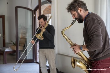 San Floriano del Collio, 23-10-2021 - JAZZ&WINE OF PEACE 2021 - Circolo Culturale  Controtempo - Azienda Agricola Gradis’ciutta - Filippo Orefice & Federico Pierantoni - Filippo Orefice: tenero sax; Federico Pierantoni: trombone  - Foto © 2021 Luca Valenta / Phocus Agency
