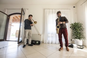 San Floriano del Collio, 23-10-2021 - JAZZ&WINE OF PEACE 2021 - Circolo Culturale  Controtempo - Azienda Agricola Gradis’ciutta - Filippo Orefice & Federico Pierantoni - Filippo Orefice: tenero sax; Federico Pierantoni: trombone  - Foto © 2021 Luca Valenta / Phocus Agency