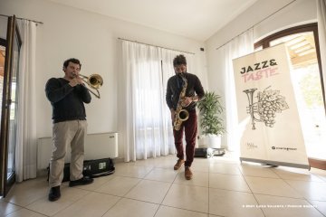San Floriano del Collio, 23-10-2021 - JAZZ&WINE OF PEACE 2021 - Circolo Culturale  Controtempo - Azienda Agricola Gradis’ciutta - Filippo Orefice & Federico Pierantoni - Filippo Orefice: tenero sax; Federico Pierantoni: trombone  - Foto © 2021 Luca Valenta / Phocus Agency