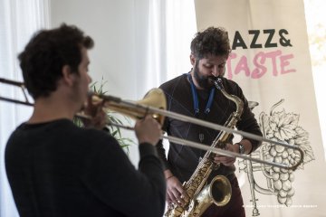 San Floriano del Collio, 23-10-2021 - JAZZ&WINE OF PEACE 2021 - Circolo Culturale  Controtempo - Azienda Agricola Gradis’ciutta - Filippo Orefice & Federico Pierantoni - Filippo Orefice: tenero sax; Federico Pierantoni: trombone  - Foto © 2021 Luca Valenta / Phocus Agency