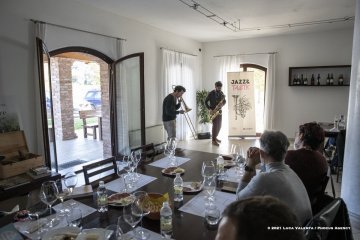 San Floriano del Collio, 23-10-2021 - JAZZ&WINE OF PEACE 2021 - Circolo Culturale  Controtempo - Azienda Agricola Gradis’ciutta - Filippo Orefice & Federico Pierantoni - Filippo Orefice: tenero sax; Federico Pierantoni: trombone  - Foto © 2021 Luca Valenta / Phocus Agency