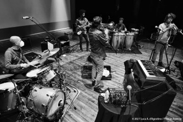 Sacile, 22/05/2021 - Controtempo - Teatro Zancanaro - Il Volo del Jazz - GIANLUCA PETRELLA “Cosmic Renaissance” - Gianluca Petrella: trombone, laptop, moog, effetti - Mirco Rubegni: tromba - Blake Franchetto: basso - Federico Scettri: batteria, laptop25 - Simone Padovani: percussioni - Foto Luca A. d’Agostino / Phocus Agency © 2021