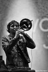 Sacile, 22/05/2021 - Controtempo - Teatro Zancanaro - Il Volo del Jazz - GIANLUCA PETRELLA “Cosmic Renaissance” - Gianluca Petrella: trombone, laptop, moog, effetti - Mirco Rubegni: tromba - Blake Franchetto: basso - Federico Scettri: batteria, laptop25 - Simone Padovani: percussioni - Foto Luca A. d’Agostino / Phocus Agency © 2021