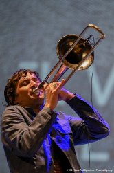 Sacile, 22/05/2021 - Controtempo - Teatro Zancanaro - Il Volo del Jazz - GIANLUCA PETRELLA “Cosmic Renaissance” - Gianluca Petrella: trombone, laptop, moog, effetti - Mirco Rubegni: tromba - Blake Franchetto: basso - Federico Scettri: batteria, laptop25 - Simone Padovani: percussioni - Foto Luca A. d’Agostino / Phocus Agency © 2021