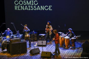 Sacile, 22/05/2021 - Controtempo - Teatro Zancanaro - Il Volo del Jazz - GIANLUCA PETRELLA “Cosmic Renaissance” - Gianluca Petrella: trombone, laptop, moog, effetti - Mirco Rubegni: tromba - Blake Franchetto: basso - Federico Scettri: batteria, laptop25 - Simone Padovani: percussioni - Foto Luca A. d’Agostino / Phocus Agency © 2021
