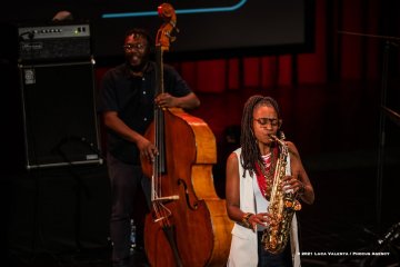 Cormons, 23-10-2021 - JAZZ&WINE OF PEACE 2021 - Circolo Culturale  Controtempo - Teatro Comunale di Cormons - LAKECIA BENJAMIN “Pursuance: The Coltranes” (USA) - Lakecia Benjamin: alto saxophone;
Taber Gable: piano;
Ivan Taylor: bass;
E.J. Strickland: drums - Foto © 2021 Luca Valenta / Phocus Agency