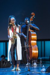 Cormons, 23-10-2021 - JAZZ&WINE OF PEACE 2021 - Circolo Culturale  Controtempo - Teatro Comunale di Cormons - LAKECIA BENJAMIN “Pursuance: The Coltranes” (USA) - Lakecia Benjamin: alto saxophone;
Taber Gable: piano;
Ivan Taylor: bass;
E.J. Strickland: drums - Foto © 2021 Luciano Rossetti / Phocus Agency