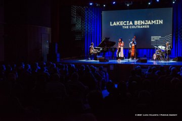 Cormons, 23-10-2021 - JAZZ&WINE OF PEACE 2021 - Circolo Culturale  Controtempo - Teatro Comunale di Cormons - LAKECIA BENJAMIN “Pursuance: The Coltranes” (USA) - Lakecia Benjamin: alto saxophone;
Taber Gable: piano;
Ivan Taylor: bass;
E.J. Strickland: drums - Foto © 2021 Luca Valenta / Phocus Agency