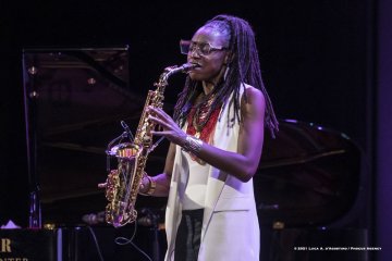 Cormons, 23-10-2021 - JAZZ&WINE OF PEACE 2021 - Circolo Culturale  Controtempo - Teatro Comunale di Cormons - LAKECIA BENJAMIN “Pursuance: The Coltranes” (USA) - Lakecia Benjamin: alto saxophone;
Taber Gable: piano;
Ivan Taylor: bass;
E.J. Strickland: drums - Foto © 2021 Luca d’Agostino / Phocus Agency