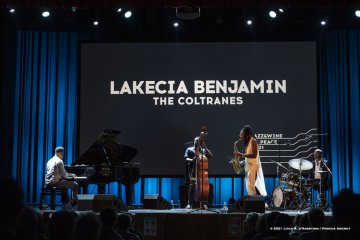 Cormons, 23-10-2021 - JAZZ&WINE OF PEACE 2021 - Circolo Culturale  Controtempo - Teatro Comunale di Cormons - LAKECIA BENJAMIN “Pursuance: The Coltranes” (USA) - Lakecia Benjamin: alto saxophone;
Taber Gable: piano;
Ivan Taylor: bass;
E.J. Strickland: drums - Foto © 2021 Luca d’Agostino / Phocus Agency