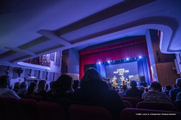 Cormons, 22-10-2021 - JAZZ&WINE OF PEACE 2021 - Circolo Culturale  Controtempo -  Teatro Comunale di Cormons - LINDA MAY HAN OH 4tet - Linda May Han Oh: acoustic and electric bass – Fabian Almazan: piano, electronics - Greg Ward: alto sax – Ziv Ravitz: drums - Foto © 2021 Luca d’Agostino / Phocus Agency