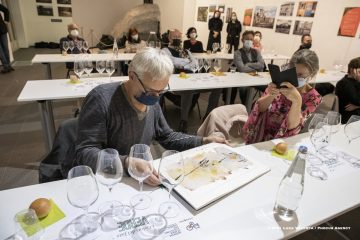 Cormons, 24-10-2021 - JAZZ&WINE OF PEACE 2021 - Circolo Culturale  Controtempo  - Jazz&Taste - Enoteca di Cormons - I colori del JAzz: verde - ORESTE SABADIN- Oreste Sabadin: clarine, live painting - Foto © 2021 Luca Valenta / Phocus Agency