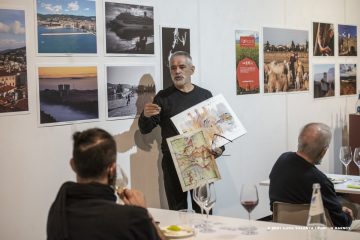 Cormons, 24-10-2021 - JAZZ&WINE OF PEACE 2021 - Circolo Culturale  Controtempo  - Jazz&Taste - Enoteca di Cormons - I colori del JAzz: verde - ORESTE SABADIN- Oreste Sabadin: clarine, live painting - Foto © 2021 Luca Valenta / Phocus Agency