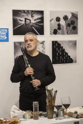 Cormons, 24-10-2021 - JAZZ&WINE OF PEACE 2021 - Circolo Culturale  Controtempo  - Jazz&Taste - Enoteca di Cormons - I colori del JAzz: verde - ORESTE SABADIN- Oreste Sabadin: clarine, live painting - Foto © 2021 Luca Valenta / Phocus Agency