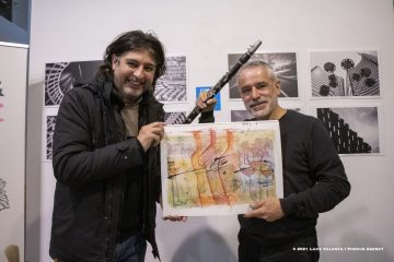 Cormons, 24-10-2021 - JAZZ&WINE OF PEACE 2021 - Circolo Culturale  Controtempo  - Jazz&Taste - Enoteca di Cormons - I colori del JAzz: verde - ORESTE SABADIN- Oreste Sabadin: clarine, live painting - Foto © 2021 Luca Valenta / Phocus Agency