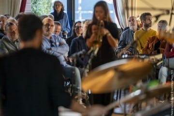 “Senseless Acts of Love” Rosa Brunello: electric and double bass - Yazz Ahmed: trumpet - Tamar Osborn: baritone sax, flute - Enrico Terragnoli: guitars - Marco Frattini: drums