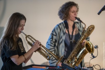 “Senseless Acts of Love” Rosa Brunello: electric and double bass - Yazz Ahmed: trumpet - Tamar Osborn: baritone sax, flute - Enrico Terragnoli: guitars - Marco Frattini: drums