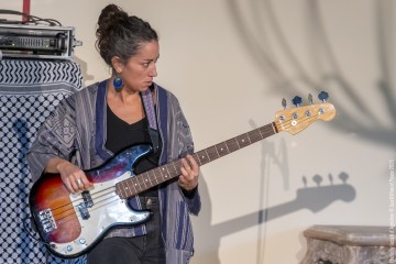 “Senseless Acts of Love” Rosa Brunello: electric and double bass - Yazz Ahmed: trumpet - Tamar Osborn: baritone sax, flute - Enrico Terragnoli: guitars - Marco Frattini: drums