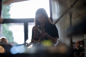 “Senseless Acts of Love” Rosa Brunello: electric and double bass - Yazz Ahmed: trumpet - Tamar Osborn: baritone sax, flute - Enrico Terragnoli: guitars - Marco Frattini: drums