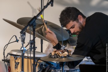 “Senseless Acts of Love” Rosa Brunello: electric and double bass - Yazz Ahmed: trumpet - Tamar Osborn: baritone sax, flute - Enrico Terragnoli: guitars - Marco Frattini: drums