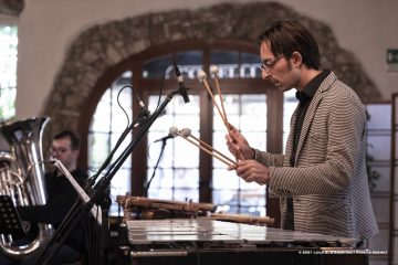 Mossa, 25-10-2021 - JAZZ&WINE OF PEACE 2021 - Circolo Culturale  Controtempo  - Villa Villa Codelli - THERE BE MONSTERS - Boštjan Simon: tenor and soprano saxophones;
Mirko Cisilino: trumpet;
Luigi Vitale: vibraphone;
Goran Krmac: tuba;
Bojan Krhlanko: drums - Foto © 2021 Luca d’Agostino / Phocus Agency
