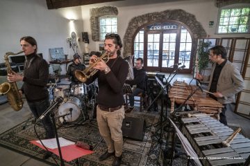 Mossa, 25-10-2021 - JAZZ&WINE OF PEACE 2021 - Circolo Culturale  Controtempo  - Villa Villa Codelli - THERE BE MONSTERS - Boštjan Simon: tenor and soprano saxophones;
Mirko Cisilino: trumpet;
Luigi Vitale: vibraphone;
Goran Krmac: tuba;
Bojan Krhlanko: drums - Foto © 2021 Luca d’Agostino / Phocus Agency