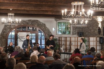 Mossa, 25-10-2021 - JAZZ&WINE OF PEACE 2021 - Circolo Culturale  Controtempo  - Villa Villa Codelli - THERE BE MONSTERS - Boštjan Simon: tenor and soprano saxophones;
Mirko Cisilino: trumpet;
Luigi Vitale: vibraphone;
Goran Krmac: tuba;
Bojan Krhlanko: drums - Foto © 2021 Luca d’Agostino / Phocus Agency