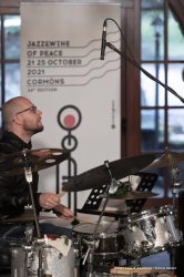 Mossa, 25-10-2021 - JAZZ&WINE OF PEACE 2021 - Circolo Culturale  Controtempo  - Villa Villa Codelli - THERE BE MONSTERS - Boštjan Simon: tenor and soprano saxophones;
Mirko Cisilino: trumpet;
Luigi Vitale: vibraphone;
Goran Krmac: tuba;
Bojan Krhlanko: drums - Foto © 2021 Luca d’Agostino / Phocus Agency