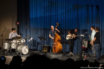Trieste, 22/06/2022 - Auditorium Museo Revoltella - Circolo Controtempo - Le Nuove Rotte del Jazz 2022 - VICEVERSA – the music of Charles Mingus - Flavio Davanzo: tromba - Riccardo Pitacco: trombone - Gabriele De Leporini: chitarra elettrica - Giovanni Maier: contrabbasso - Francesco Vattovaz: batteria - Scuola di Jazz del Conservatorio “Giuseppe Tartini” di Trieste - Foto Luca A. d'Agostino/ Phocus Agency © 2022