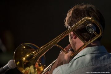 Trieste, 22/06/2022 - Auditorium Museo Revoltella - Circolo Controtempo - Le Nuove Rotte del Jazz 2022 - VICEVERSA – the music of Charles Mingus - Flavio Davanzo: tromba - Riccardo Pitacco: trombone - Gabriele De Leporini: chitarra elettrica - Giovanni Maier: contrabbasso - Francesco Vattovaz: batteria - Scuola di Jazz del Conservatorio “Giuseppe Tartini” di Trieste - Foto Luca A. d'Agostino/ Phocus Agency © 2022