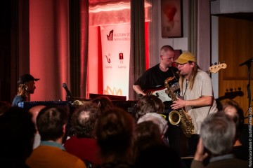 Otis Sandsjö: sax - Dan Nicholls: synths - Petter Eldh: electric bass, moog – Jamie Peet: drums